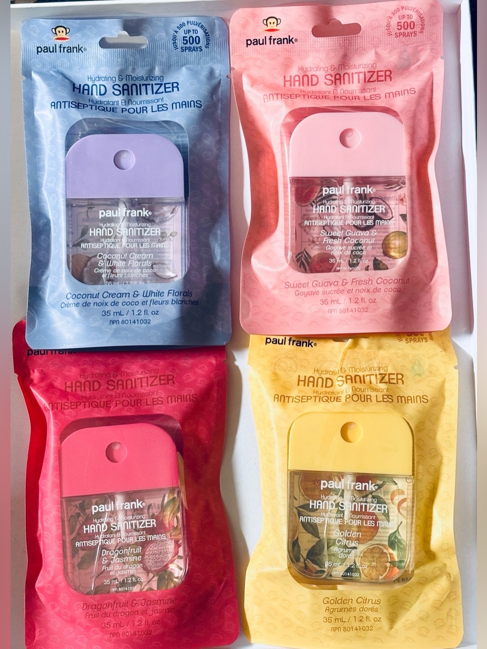 New Set of Paul Frank Hand Sanitizer Spray Bottles